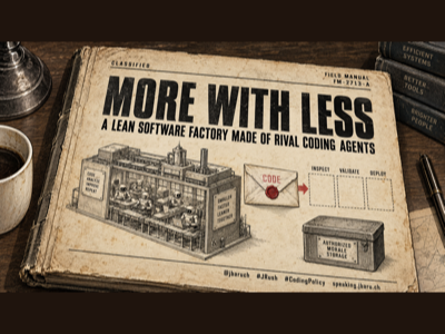 More With Less: A Lean Software Factory Made of Rival Coding Agents